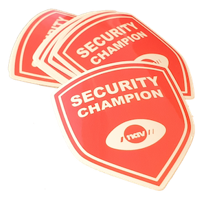 Klistremerker for security champions